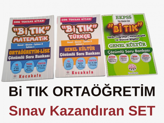 Ortaöğretim - Lise Bi TIK Serisi 3'lü set  Matematik-Türkçe-Genel Kültür  Sınav kazandıran set  