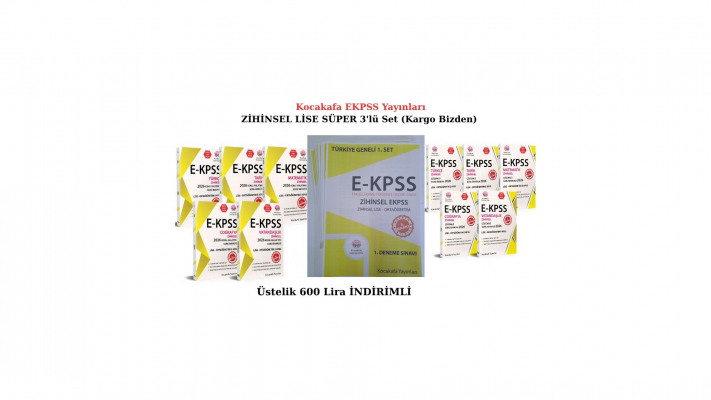 ZİHİNSEL ORTAÖĞRETİM EKPSS 3'lü Set- 5'li Konu +5'li Soru + 24 Deneme  Sınav