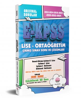 Lise-Ortaöretim  Ekpss 2012-2024 Çıkmış Sınav Soru ve Çözümleri (Genel-Görme-İşitme 2 ve İşitme 1 Li