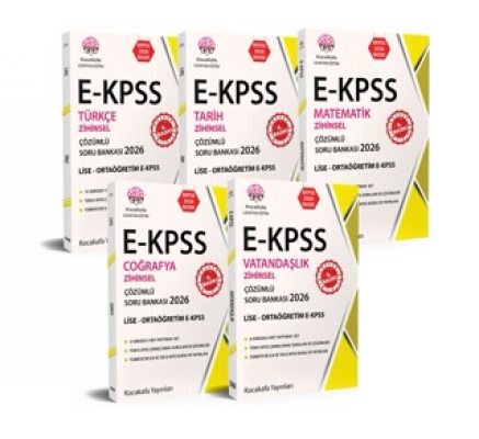 EKPSS Zihinsel Lise 2026 Baskı 5'Lİ ÇÖZÜMLÜ  SORU BANKASI SETİ 