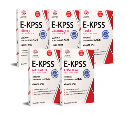 EKPSS GENEL-GÖRME-İŞİTME LİSANS 2026 Baskı 5'li ÇÖZÜMLÜ  SORU BANKASI SETİ