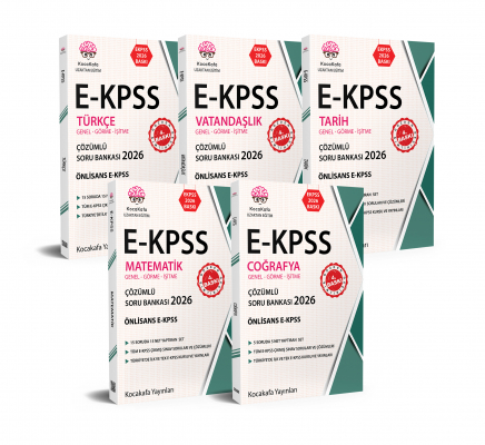 EKPSS Genel-Görme-İşitme ÖNLİSANS  için 2026 Baskı 5'li ÇÖZÜMLÜ SORU BANKASI SETİ