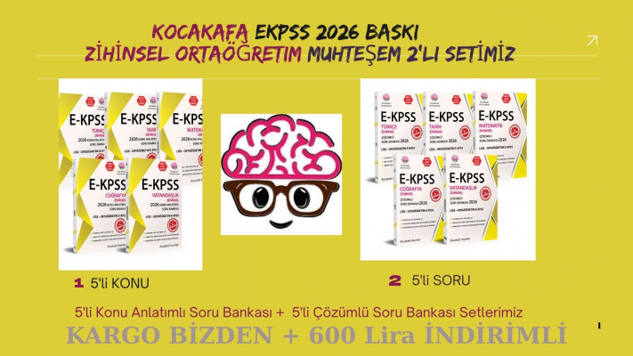 EKPSS Zihinsel Lise 2'li Set- 5'li Konu Anlatım + 5'li Çözümlü Soru Bankası Setleri