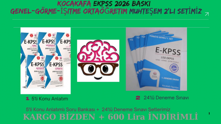 Ortaöğretim Genel-Görme-İşitme 2- 2'li Set- 5'li Konu Anlatımlı Soru Bankası + 24'lü Deneme Sın