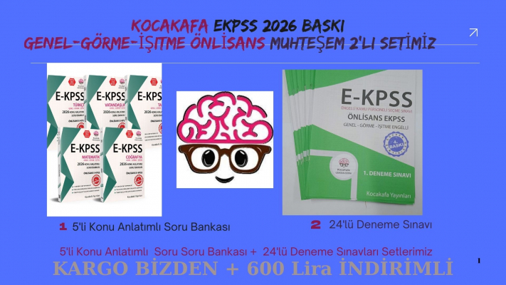 Önlisans 2'li Set - 5'li Konu + 24'lü Deneme Sınavı  - Genel-Görme-İşitme 2 