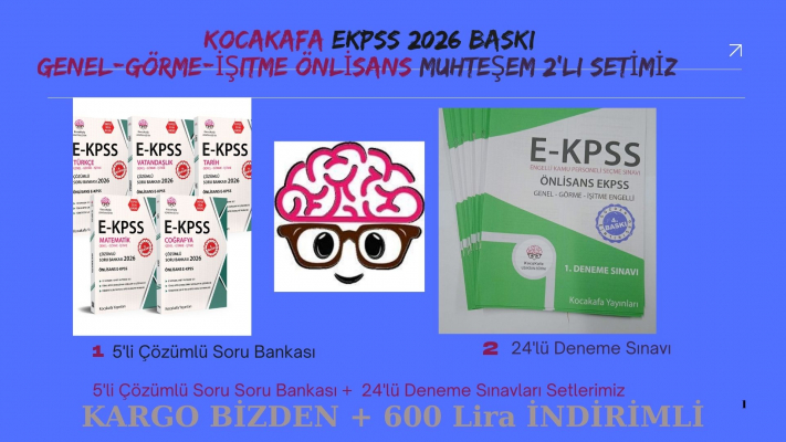 Önlisans 2'li Set - 5'li Çözümlü Soru - 24'lü Deneme Sınavı Genel-Görme-İşitme 2 