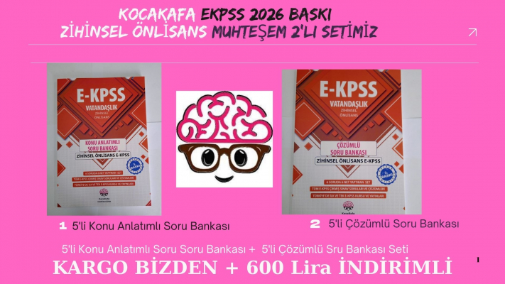 Zihinsel Önlisans - 5'li Konu + 5'li Çözümlü Soru Bankası Setleri 