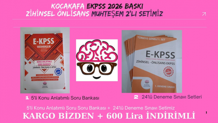 Zihinsel Önlisans - 5'li Konu Anlatımlı Soru  + 24'lü Deneme Sınavı Setleri 