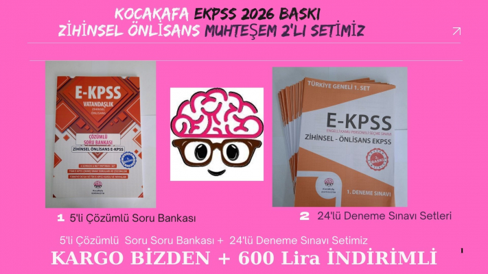 Zihinsel Önlisans - 5'li Çözümlü Soru Bankası ve 24'lü Deneme Sınavı Setleri 