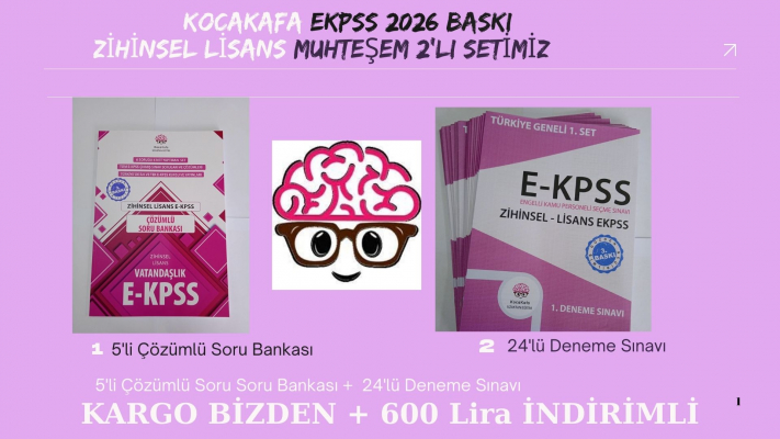 Zihinsel Lisans - 5'li Çözümlü Soru Bankası + 24'lü Deneme Sınavı Setleri