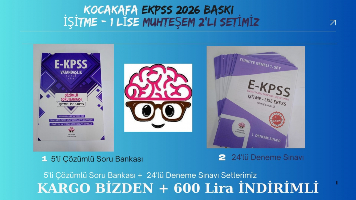 İşitme 1 (Doğustan) Lise - 5'li Çözümlü Soru Bankası  + 24'lü Deneme Sınavı Setlerimiz